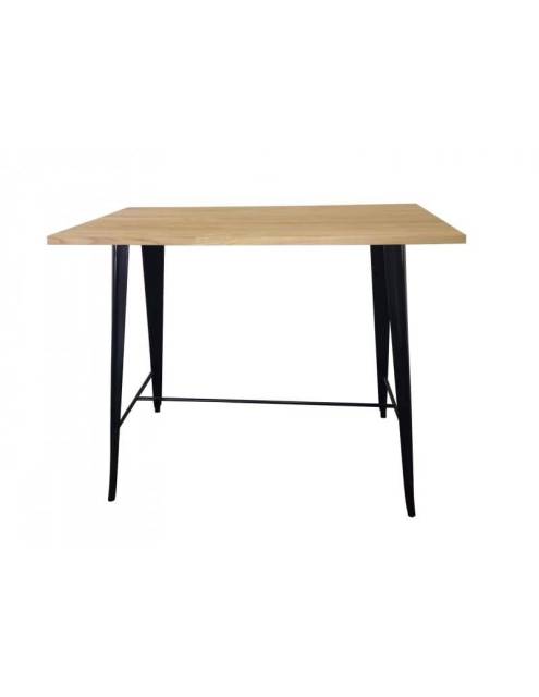 En Olivenzo Home tenemos lo que necesitas. Te presentamos nuestra mesa alta de acero negro madera loft.