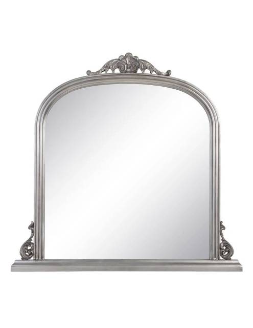 Refléjate en el elegante espejo Vivaldi plata envejecida. Un distinguido espejo de estilo antique.