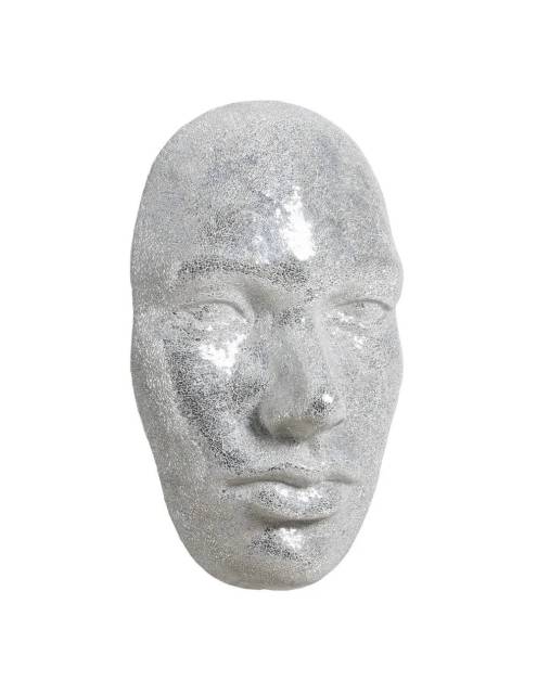 La escultura máscara fibra de vidrio white es una obra de arte que no pasará desapercibida