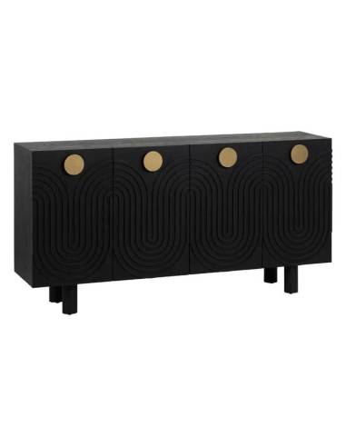 Aparador Elegance negro oro. Su nombre refleja el estilo sofisticado y refinado de este mueble