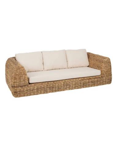 El sofá Bombay ratán natural es una excelente elección para añadir un toque acogedor y elegante a tu hogar
