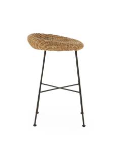 El taburete alto ratán Madison tiene un diseño elegante y moderno con un asiento de ratán redondo y ligeramente cóncavo 2