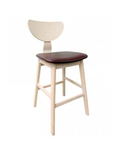 Añade estilo y funcionalidad a tu hogar con el Taburete Alto Alpes Madera Similpiel Marrón