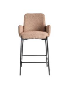 ✨ Taburete alto tapizado rosa jaspeado perfecto para isla de cocina y barra de bar 2