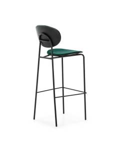 Taburete alto terciopelo verde 2