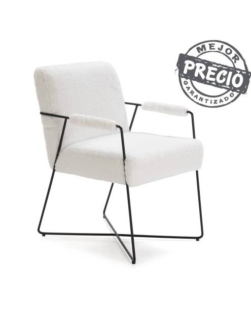 Cálido y confortable sillón de diseño vanguardista. Un cómodo y bello sillón de lana sintética respetuosa con el medio ambiente