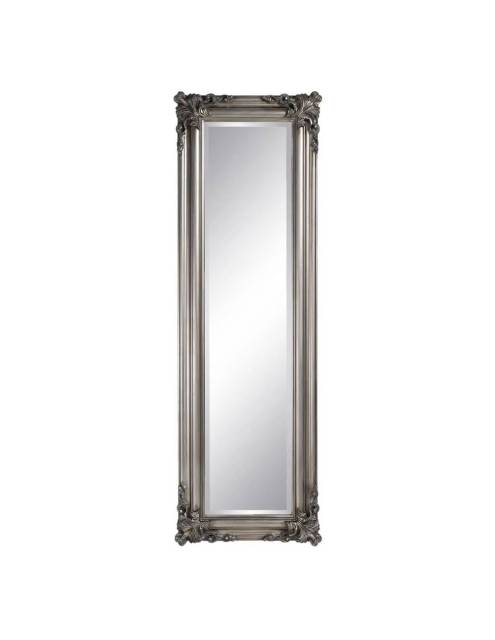 Refléjate en el elegante espejo vestidor Mozart plata envejecida.