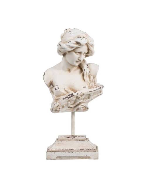 La Escultura Busto Fémina Blanco Rozado nos transporta a la antigua Grecia