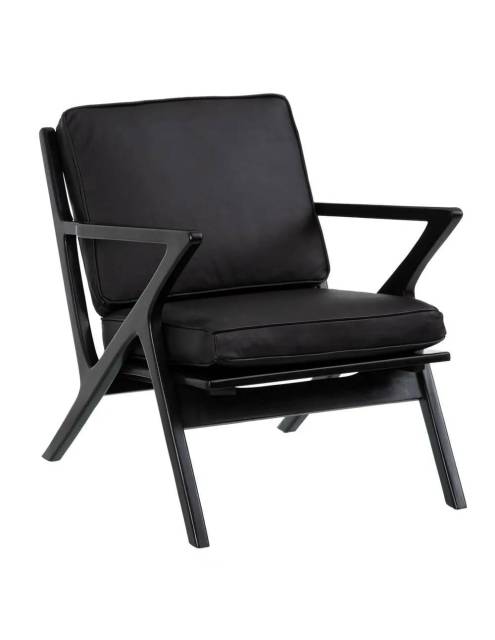 Si quieres un sillón atemporal que no pase de moda, el Sillón Corbera Negro Piel Madera es lo que buscas.