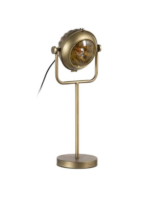 Sencilla pero muy elegante,  lámpara de sobremesa foco proa oro de estilo marinero vintage orientable.