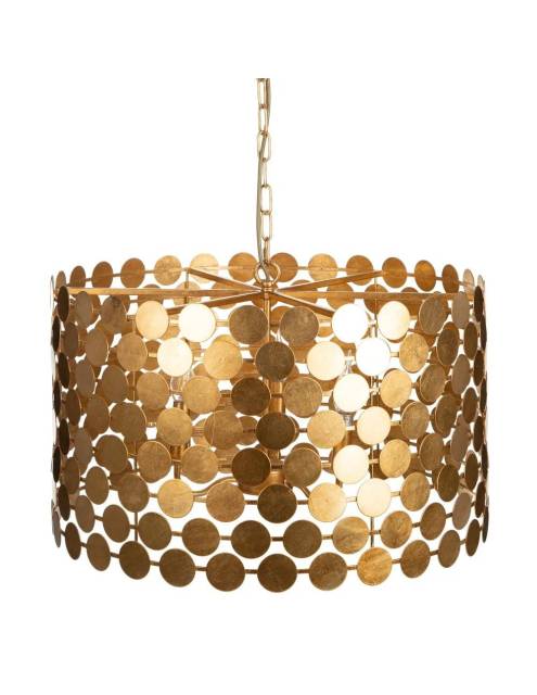 Lámpara de techo Reales dorados de diseño vanguardista. Una pieza sofisticada que iluminará y decorará cualquier estancia.