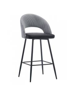 Taburete alto chess velvet de armazón metálico