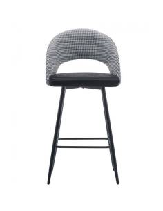 Taburete alto chess velvet de armazón metálico 2