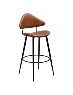 Diseñado por Amtorp design, el taburete alto original Napoleón cuero,  tiene un respaldo puntiagudo